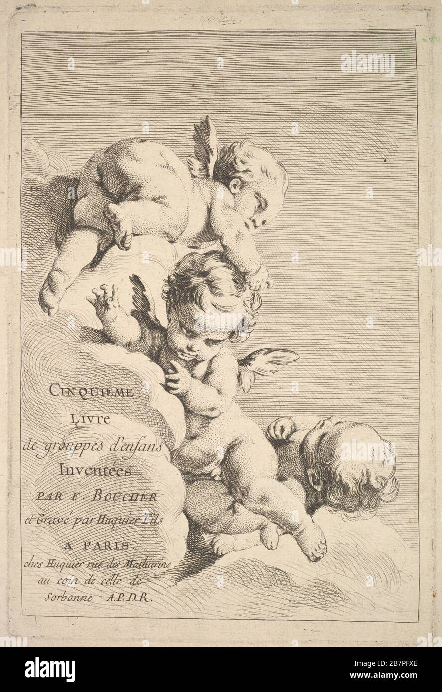 Frontispiece, du milieu à la fin du XVIIIe siècle. Après François Boucher Banque D'Images