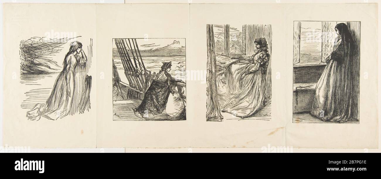 Le Fonds de secours du Lancashire, la fille du major, le matin avant le massacre de Saint-Bartholomew, et le comte Burkhardt (pour "une fois par semaine"), 1862. Banque D'Images