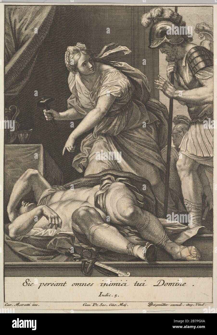 Jael en pente Sisera, 1705-62. Banque D'Images