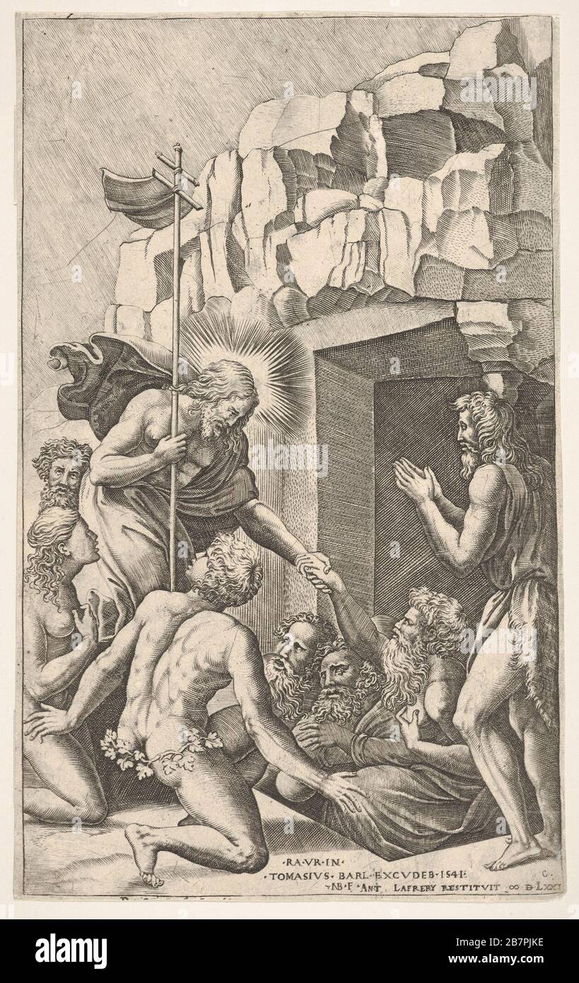 Christ à Limbo, après Raphaël, 1541. Banque D'Images
