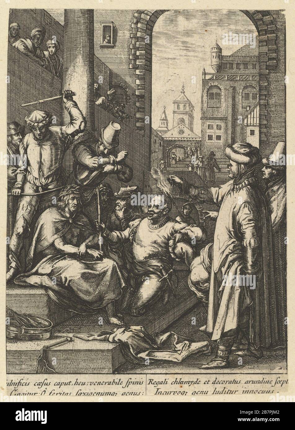 Le couronnement avec Thorns, de la Passion du Christ, milieu du XVIIe siècle. Banque D'Images