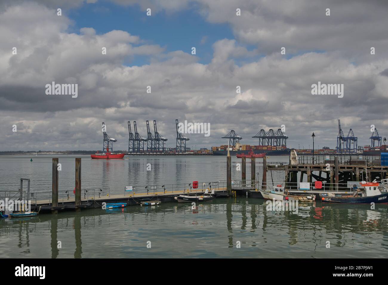 Felixstowe Port forme Harwich Banque D'Images