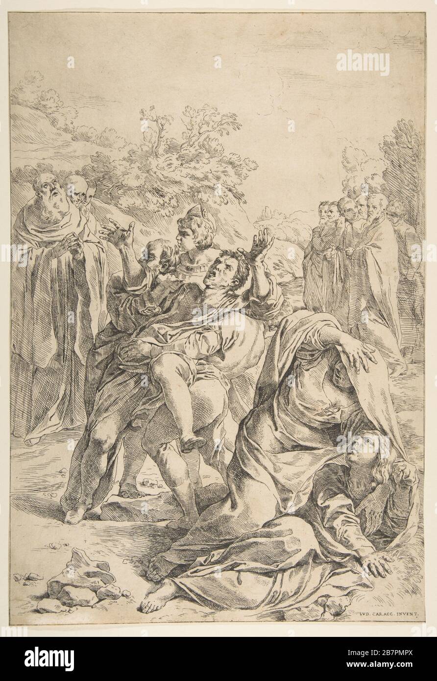 Saint Benoît exorcise un démon, CA. 1637-1639. Banque D'Images