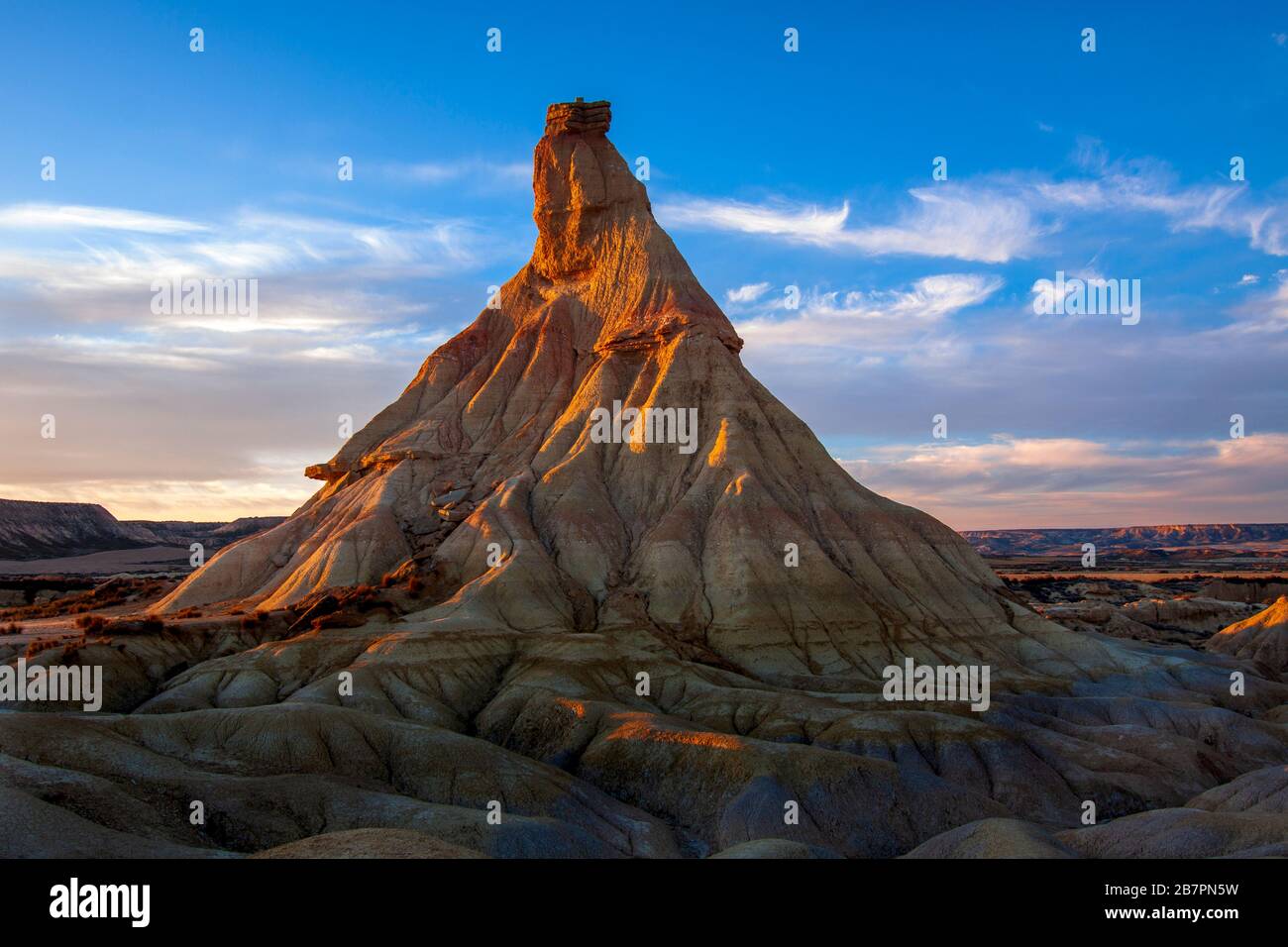 Las Bardenas Reales deser. Navarre, Espagne Banque D'Images