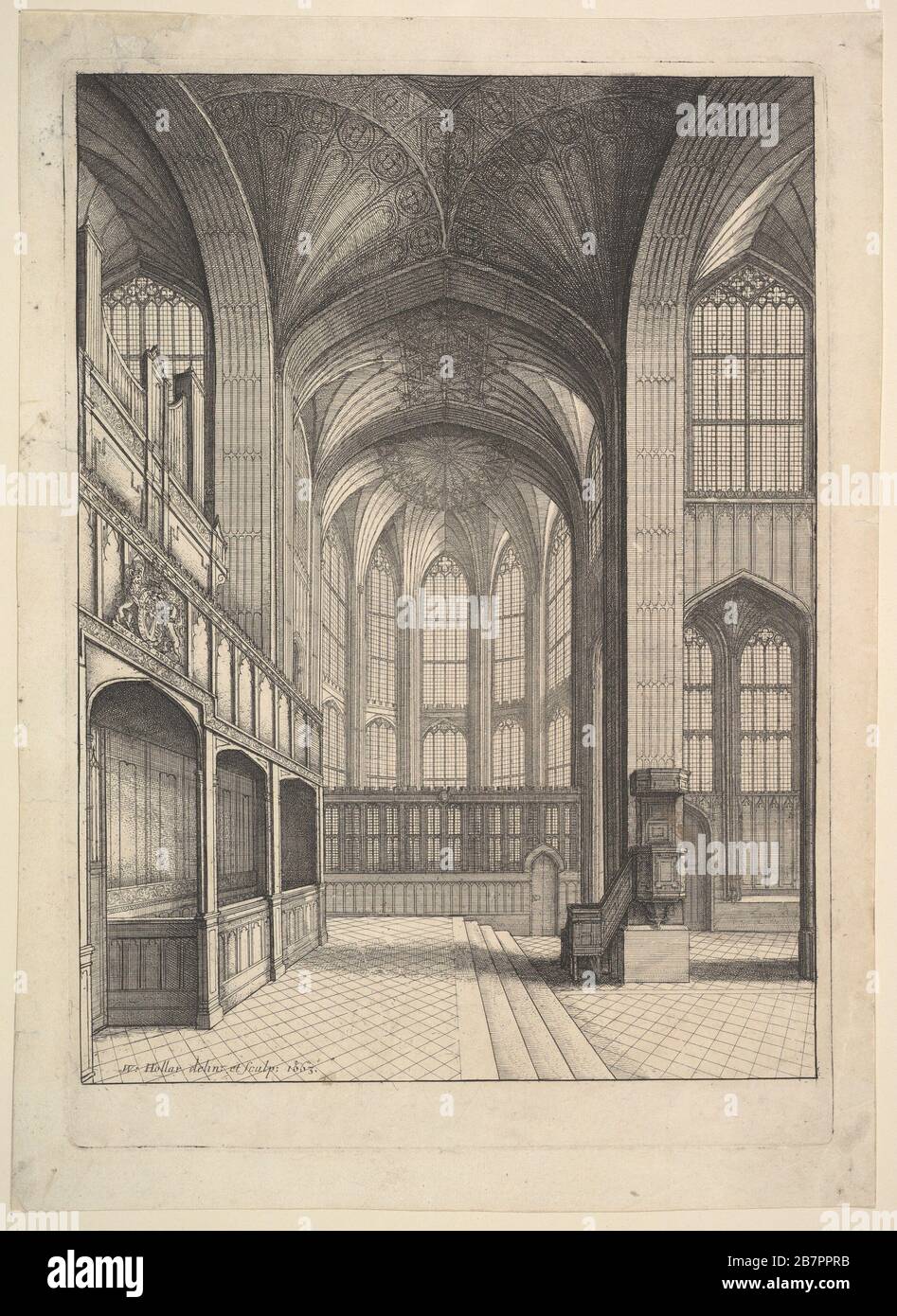 Chapelle de Bray à la Chapelle Saint-Georges, Windsor., 1663. Banque D'Images