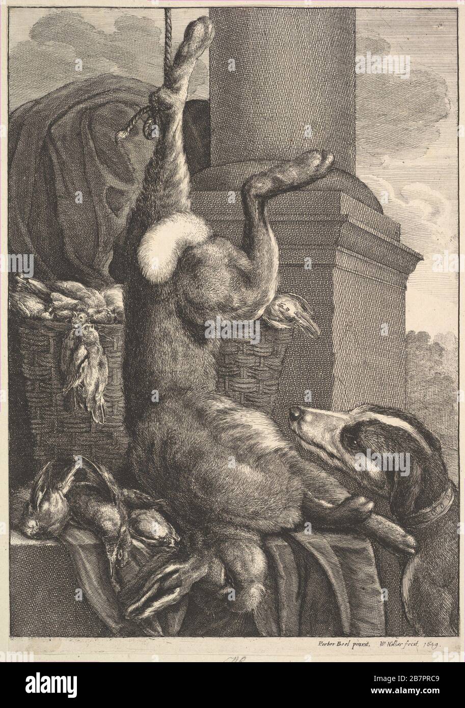 Le lièvre mort, 1649. Banque D'Images