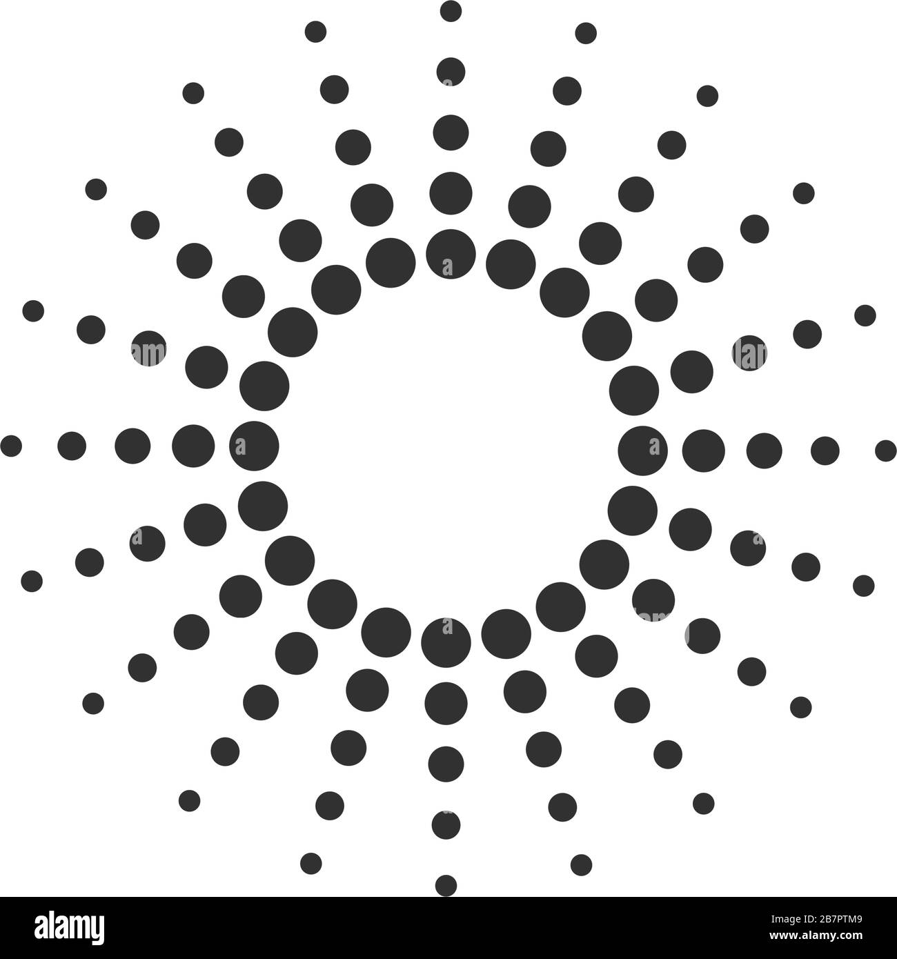 élément de cercle en pointillés, modèle de logo à motif rond. Illustration vectorielle de stock isolée sur fond blanc. Illustration de Vecteur