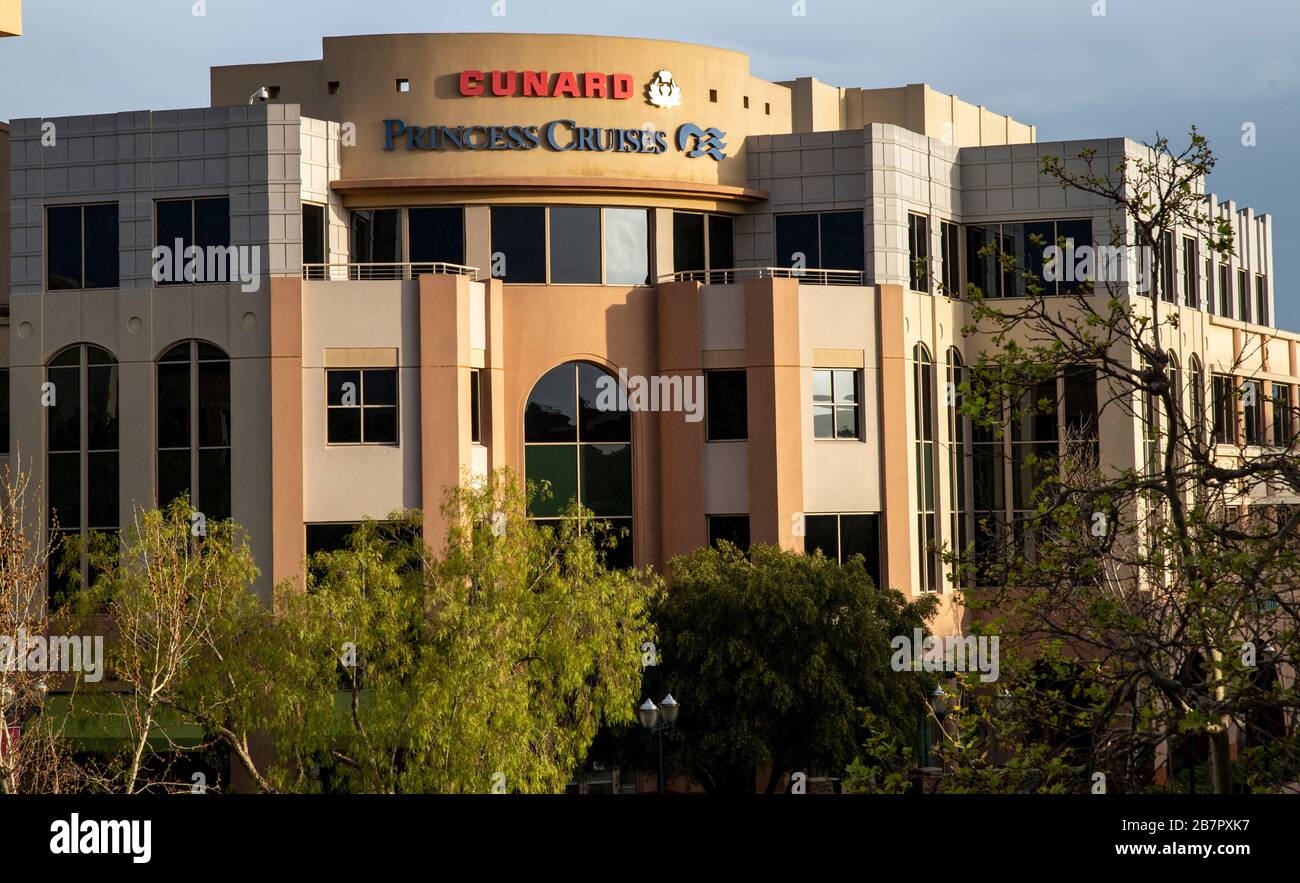 Princess Cruises Cunard siège à Valence, San Clarita, Californie, États-Unis: 16 mars 2020 Banque D'Images