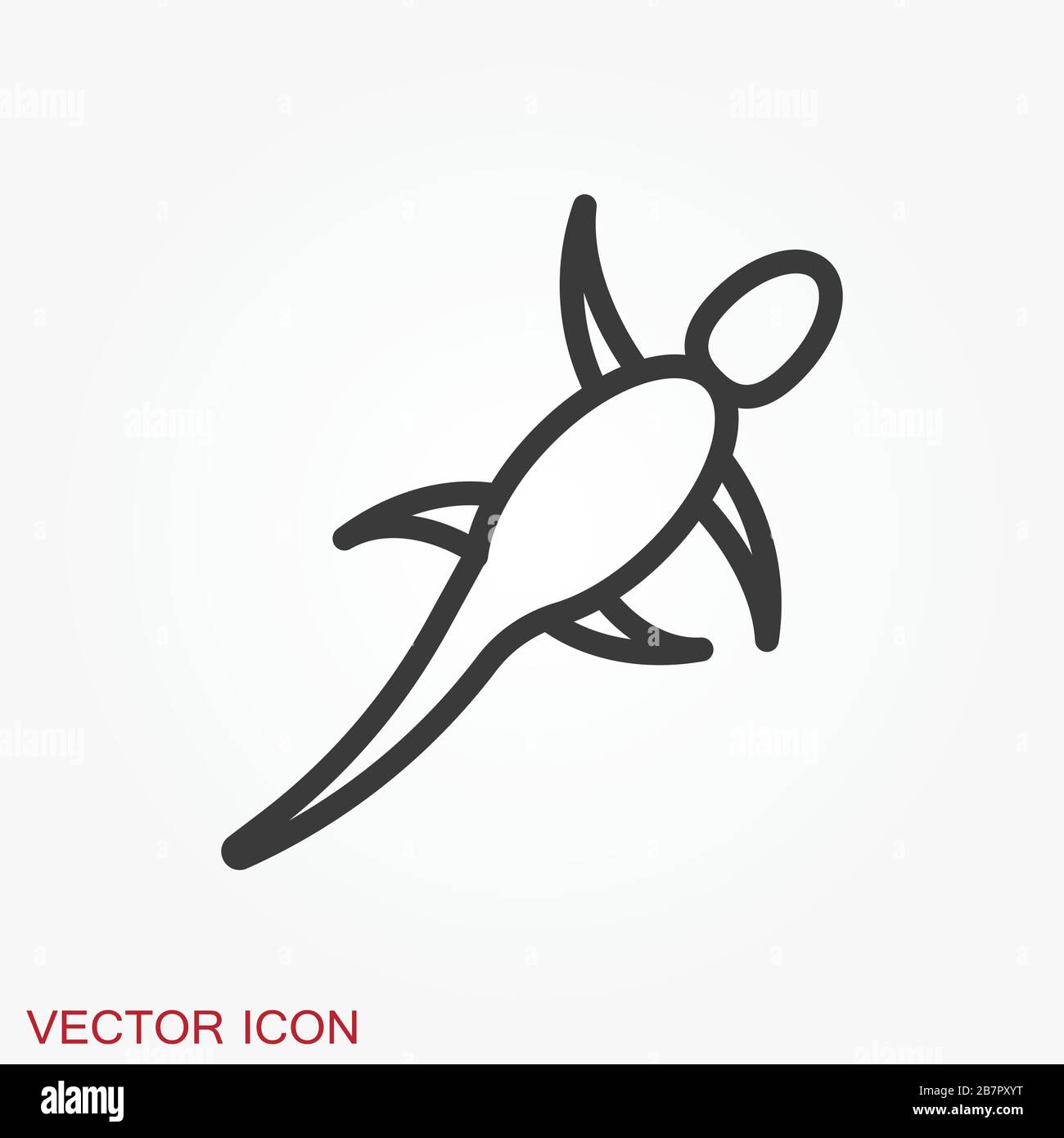 Icône Vector Lizard sur fond blanc, Vector gecko Illustration de Vecteur