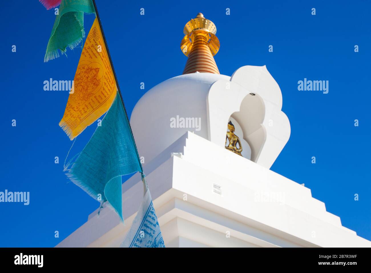 Benalmádena Stupa. Stupa d'Iluminacion à Benalmadena, Malaga, Espagne. Banque D'Images
