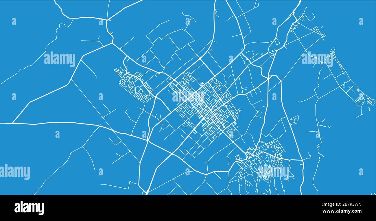 Plan urbain vectoriel de Hastings, Nouvelle-Zélande Illustration de Vecteur