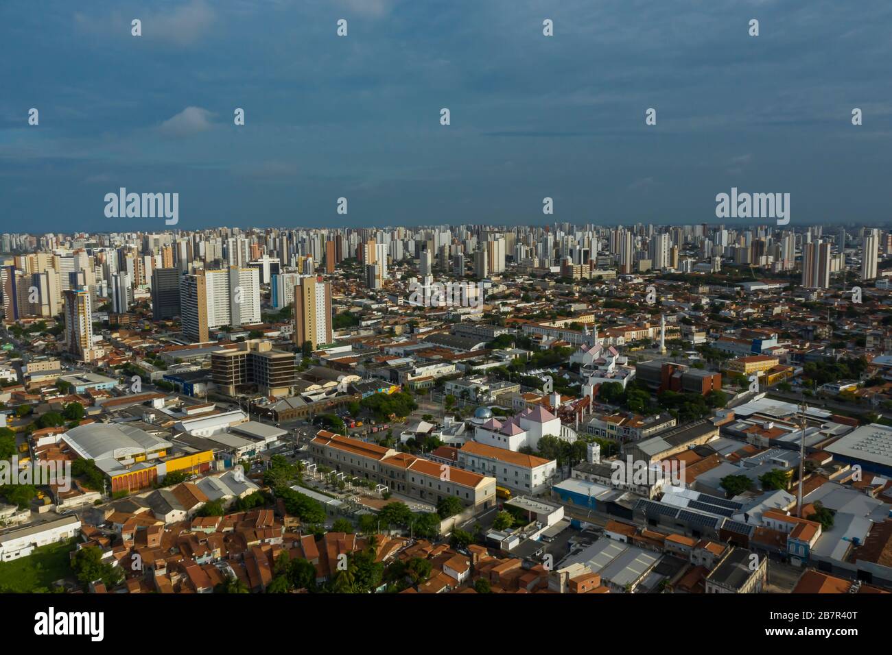Vue aérienne sur la ville de Fortaleza. Banque D'Images