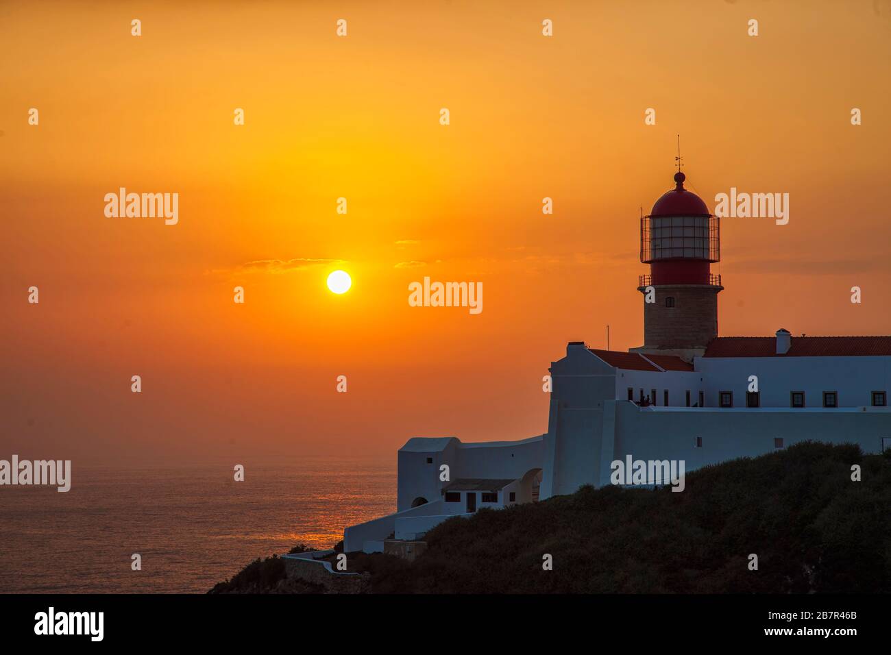 Phare du Cap Saint Vincent. Sagres, Algarve, Portugal Banque D'Images