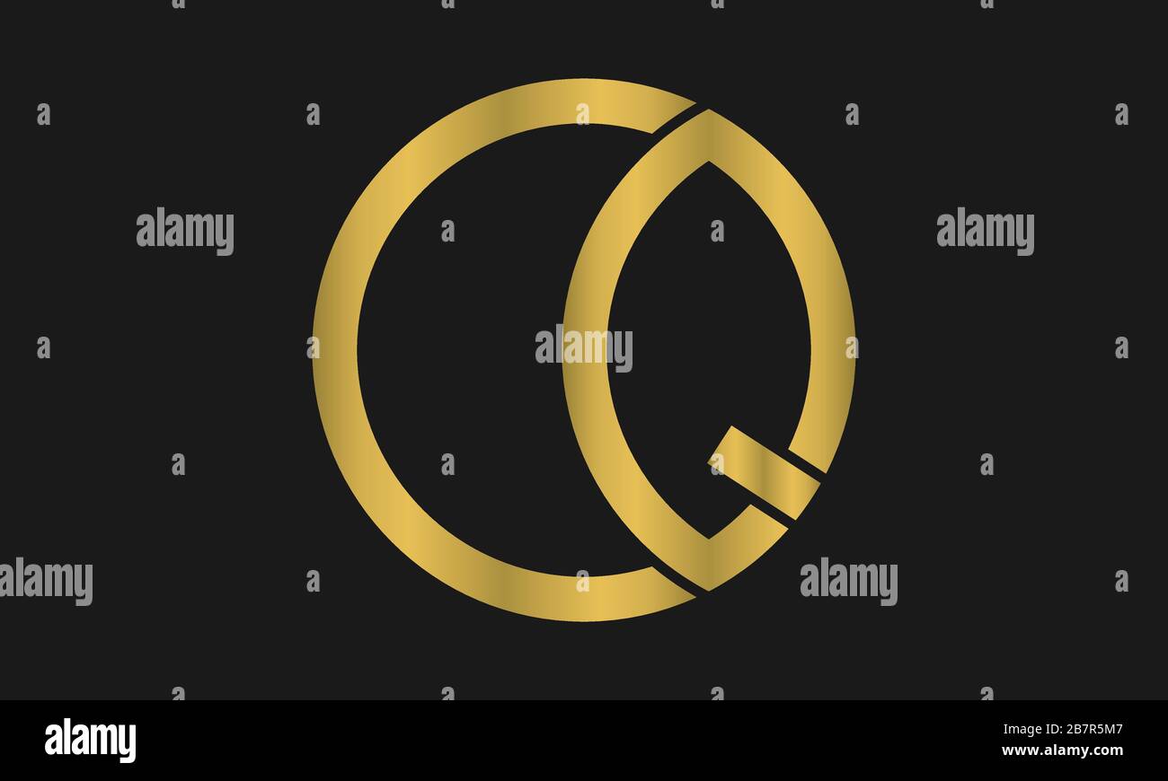 CQ, QC lettre logo Design avec typographie moderne créative et logo monogramme. Illustration de Vecteur