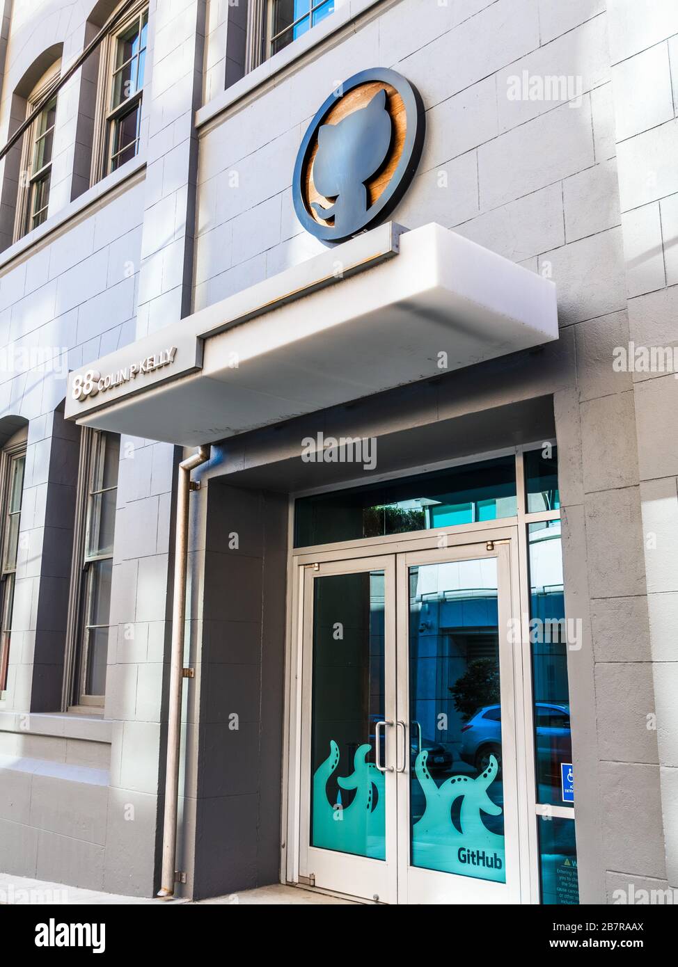 Nov 17, 2019 San Francisco / CA / USA - GitHub siège à San Francisco ; GitHub, une filiale de Microsoft, fournit l'hébergement pour développement de logiciels Banque D'Images