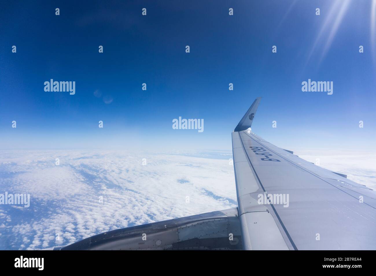 vue aérienne depuis la fenêtre de l'avion Banque D'Images