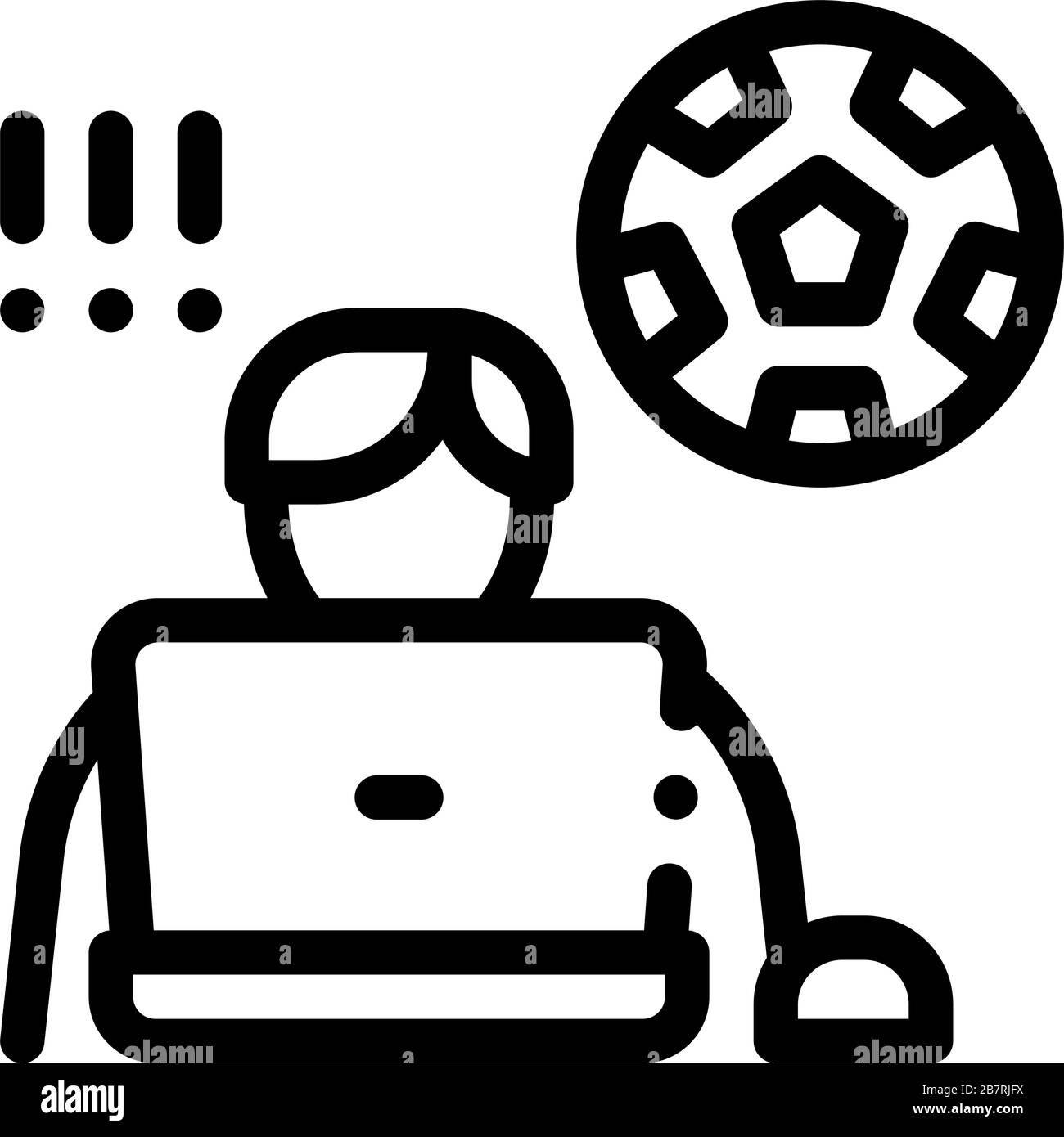 Illustration vectorielle de l'icône de critique de football Illustration de Vecteur