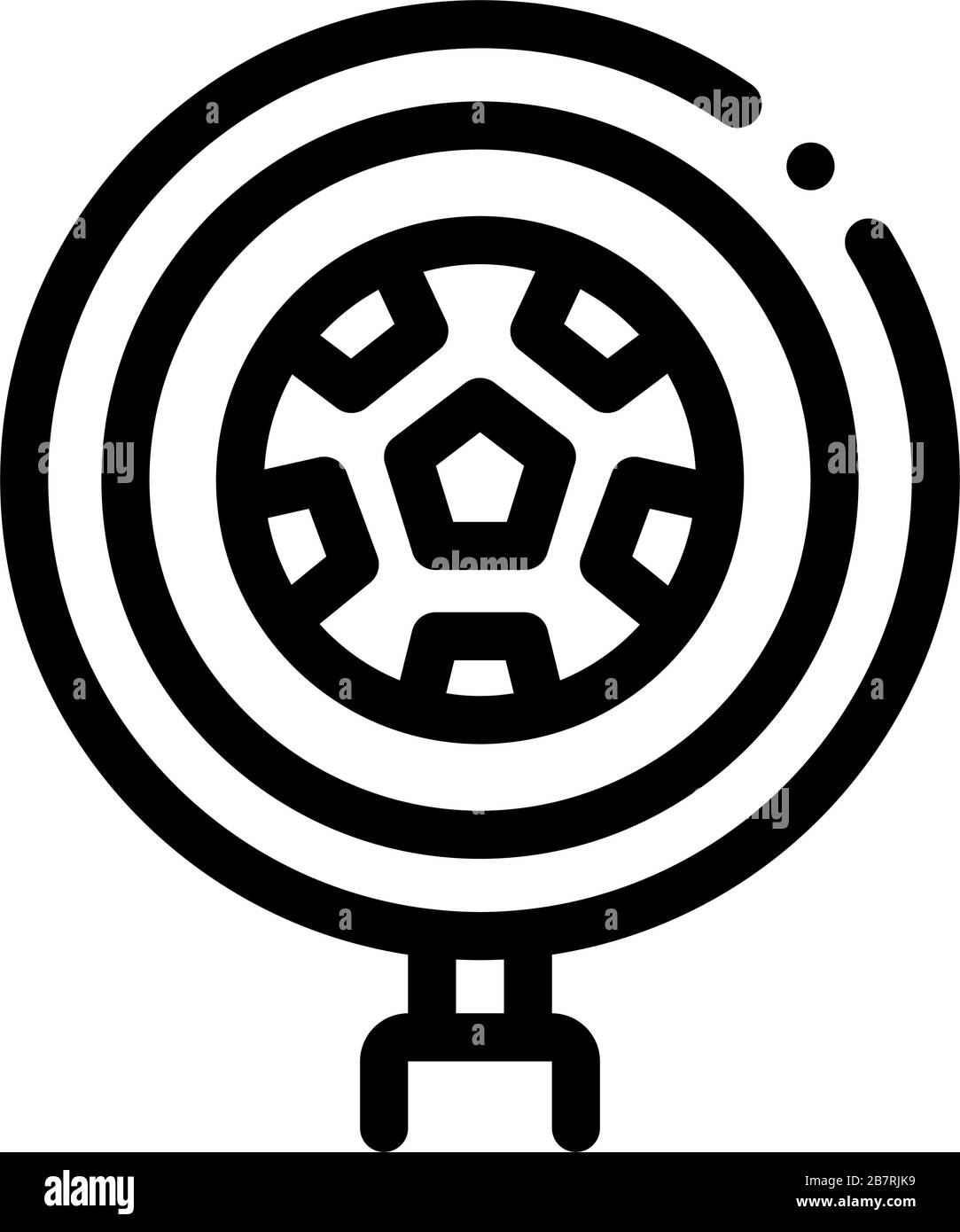 Aperçu vectoriel de l'icône de match de football de l'étude Parsing Illustration de Vecteur