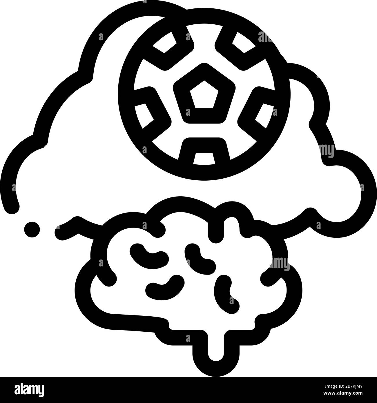 Réflexions sur l'illustration vectorielle de l'icône de football Illustration de Vecteur