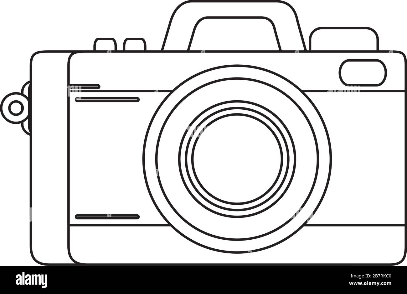 Appareil photo Appareil photo icône isolé Illustration de Vecteur