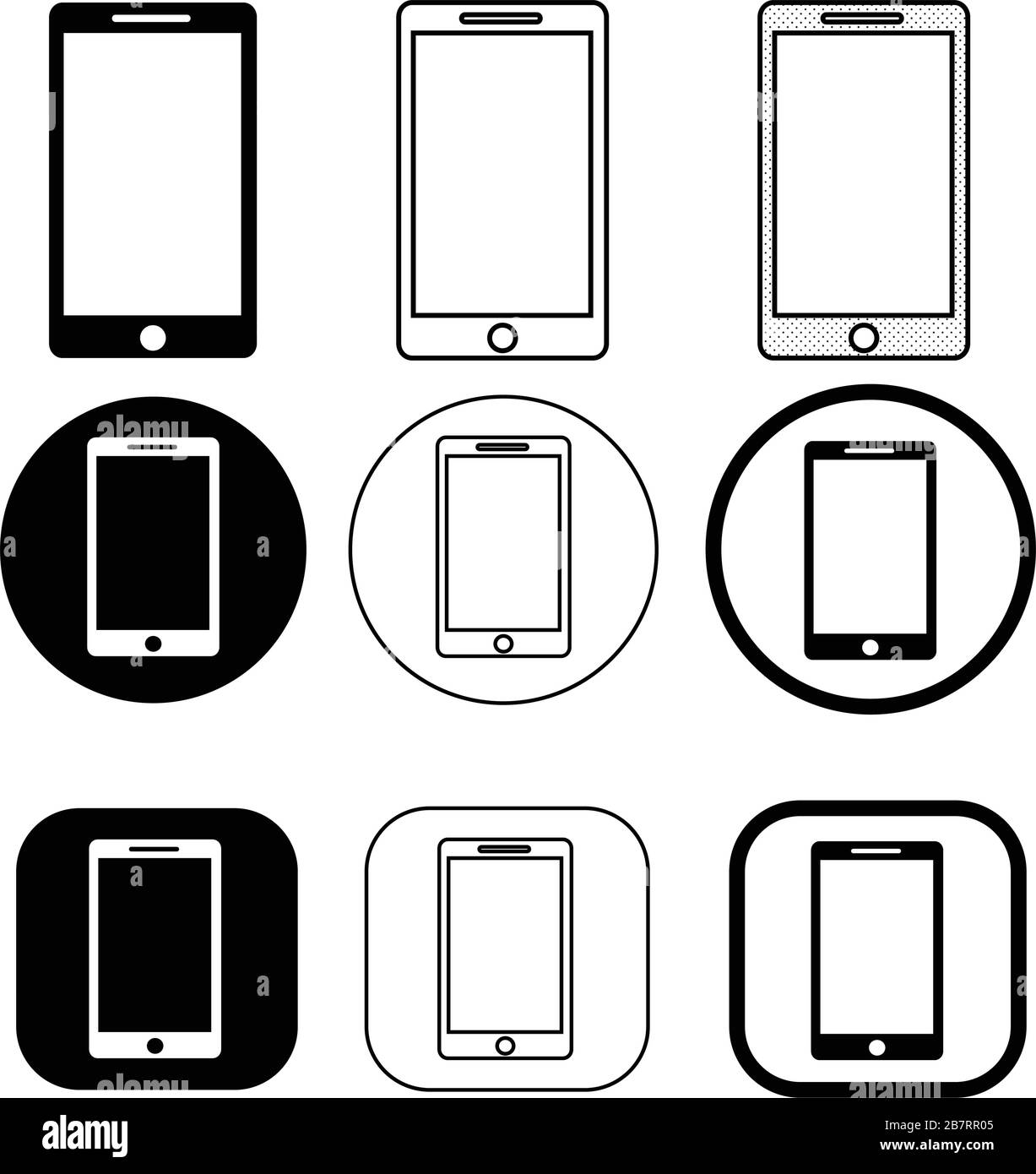 Symbole de l'icône du téléphone portable Illustration de Vecteur