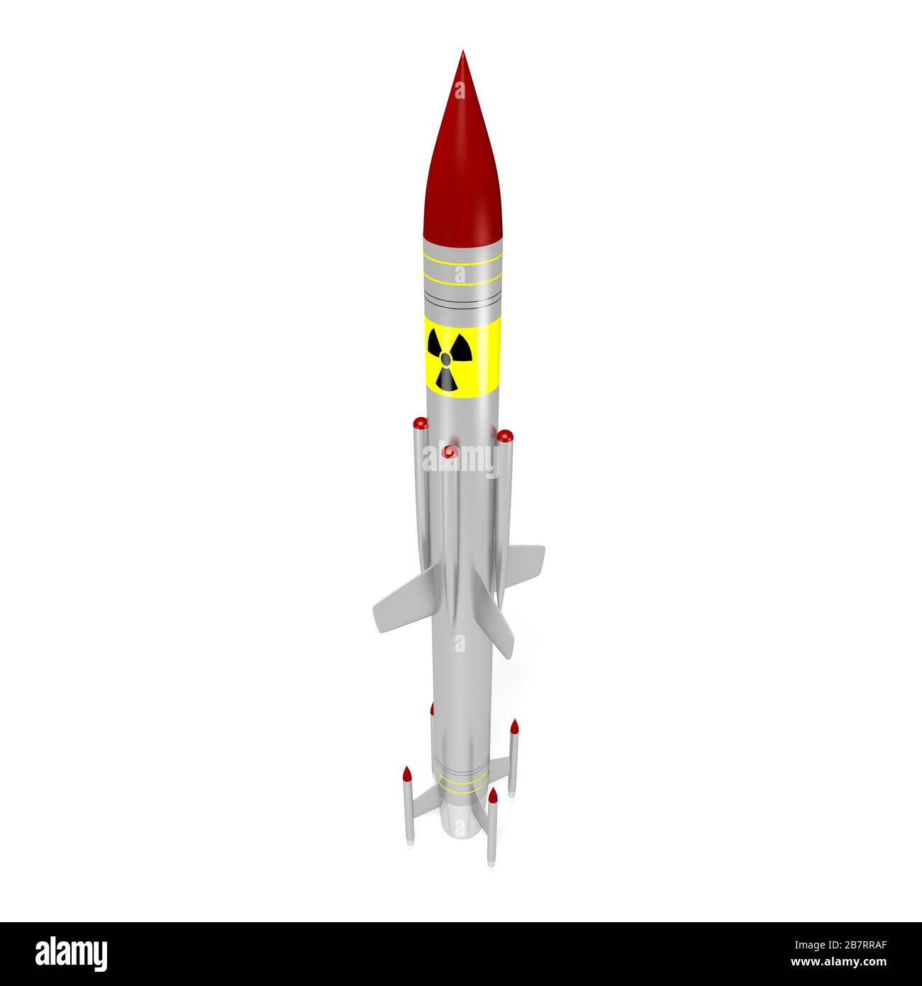 Missile tridimensionnel - ogives nucléaires Banque D'Images