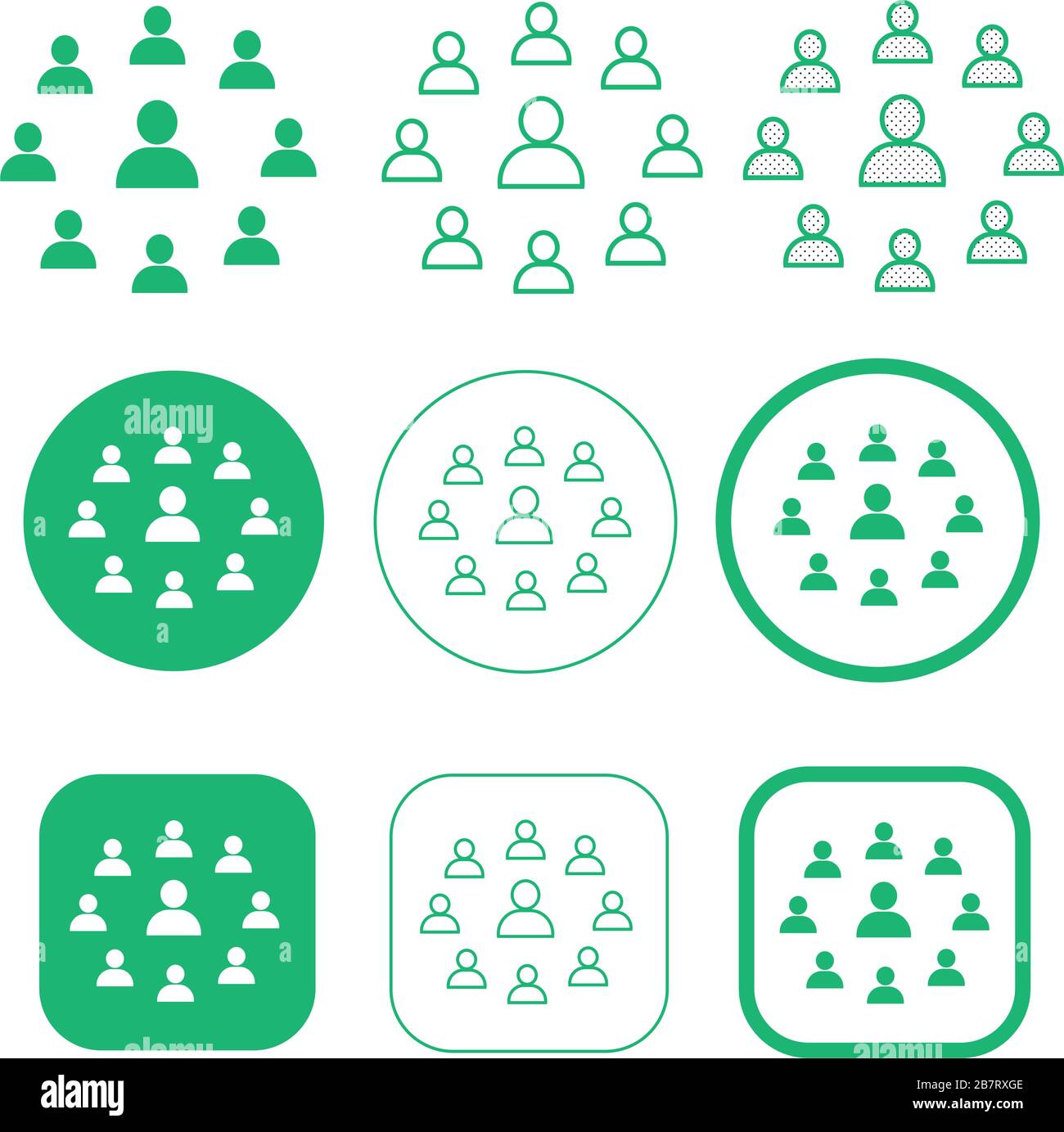 Conception de l'icône de réseau de personnes simple Illustration de Vecteur