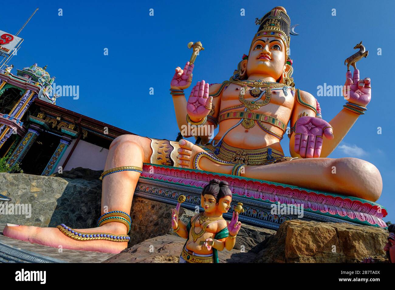 Trincomalee, Sri Lanka - Février 2020: Le temple Kandasamy Kovil Hidu le 16 février 2020 à Trincomalee, Sri Lanka. Banque D'Images