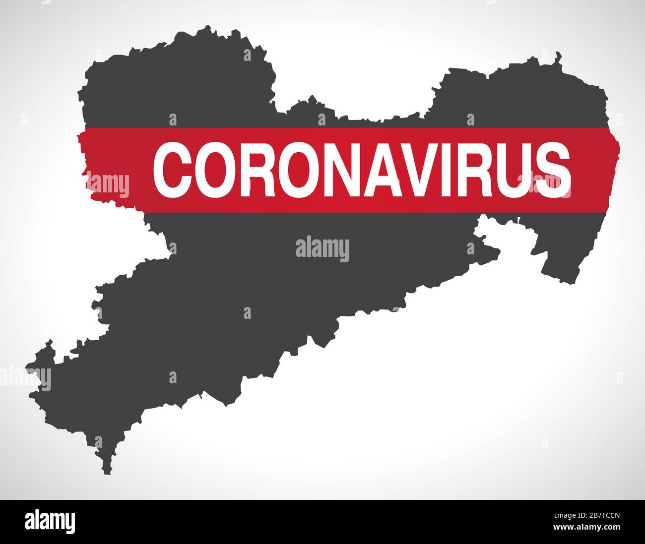 Carte de l'état fédéral de Saxe ALLEMAGNE avec illustration d'avertissement de Coronavirus Illustration de Vecteur Carte de l'état fédéral de Saxe ALLEMAGNE avec illustration d'avertissement de Coronavirus Illustration de Vecteur