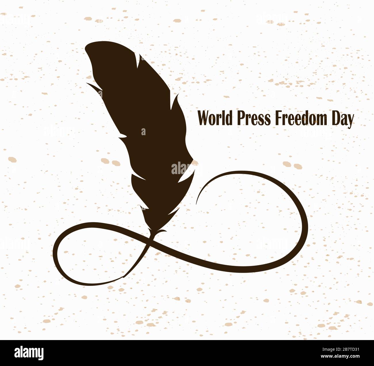 Journée mondiale de la liberté de la presse. Silhouette vectorielle vintage Illustration de Vecteur