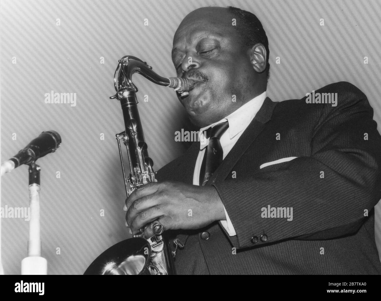Ben Webster, Birmingham Jazz Festival, milieu des années 1960. Banque D'Images