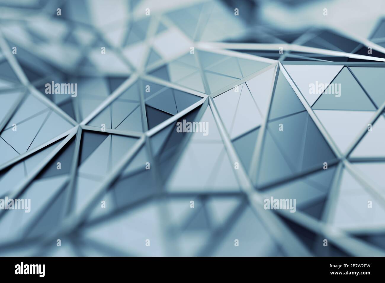 Rendu   abstrait de la surface triangulée. Décor contemporain. Forme polygonale futuriste. Toile de fond poly basse déformée avec lignes nettes. Banque D'Images