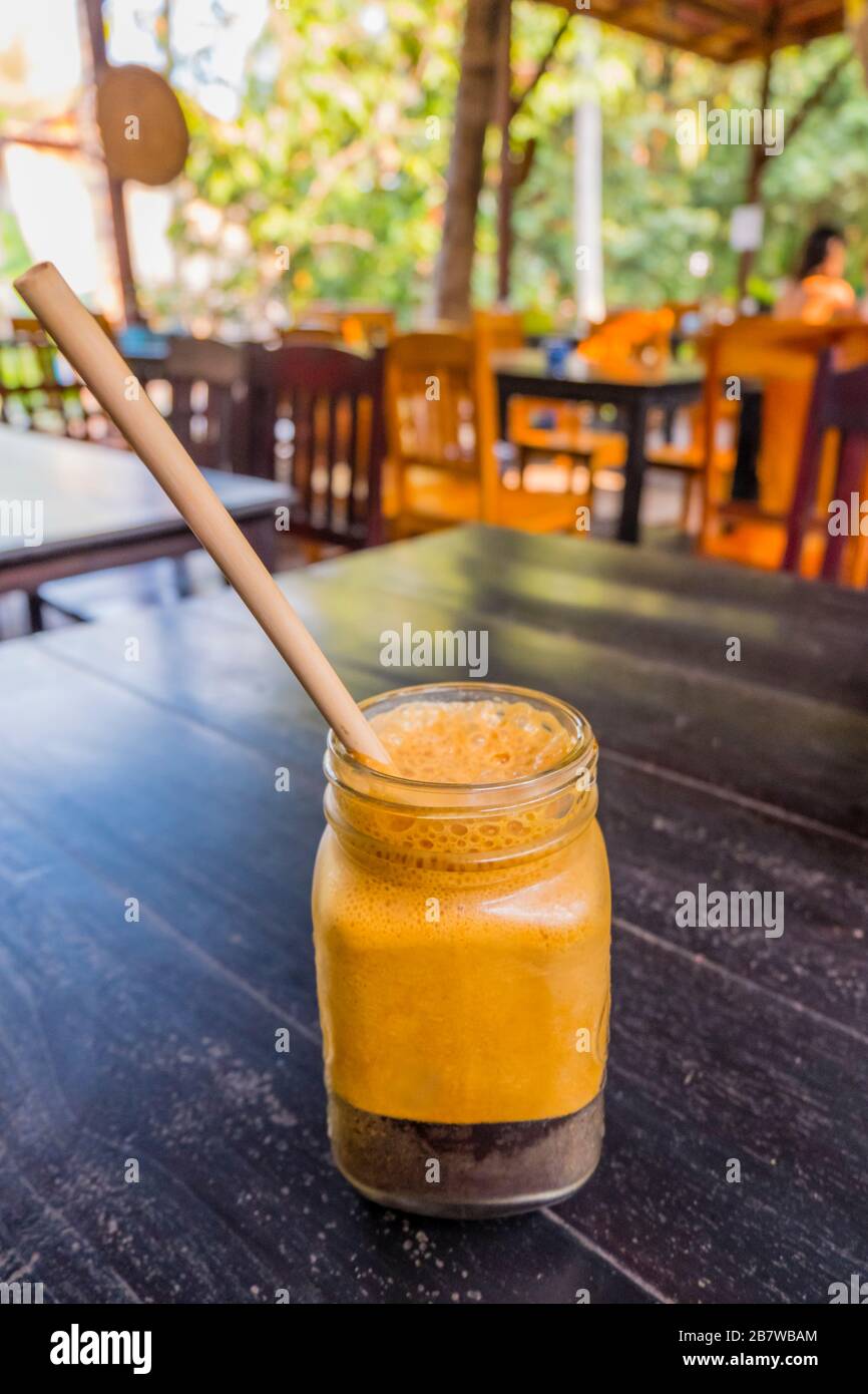 Café-shake lao, Luang Prabang, Laos Banque D'Images