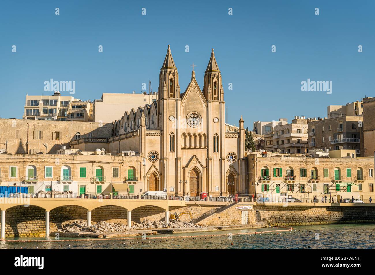 Église notre-Dame du Mont Carmel, Malte Banque D'Images