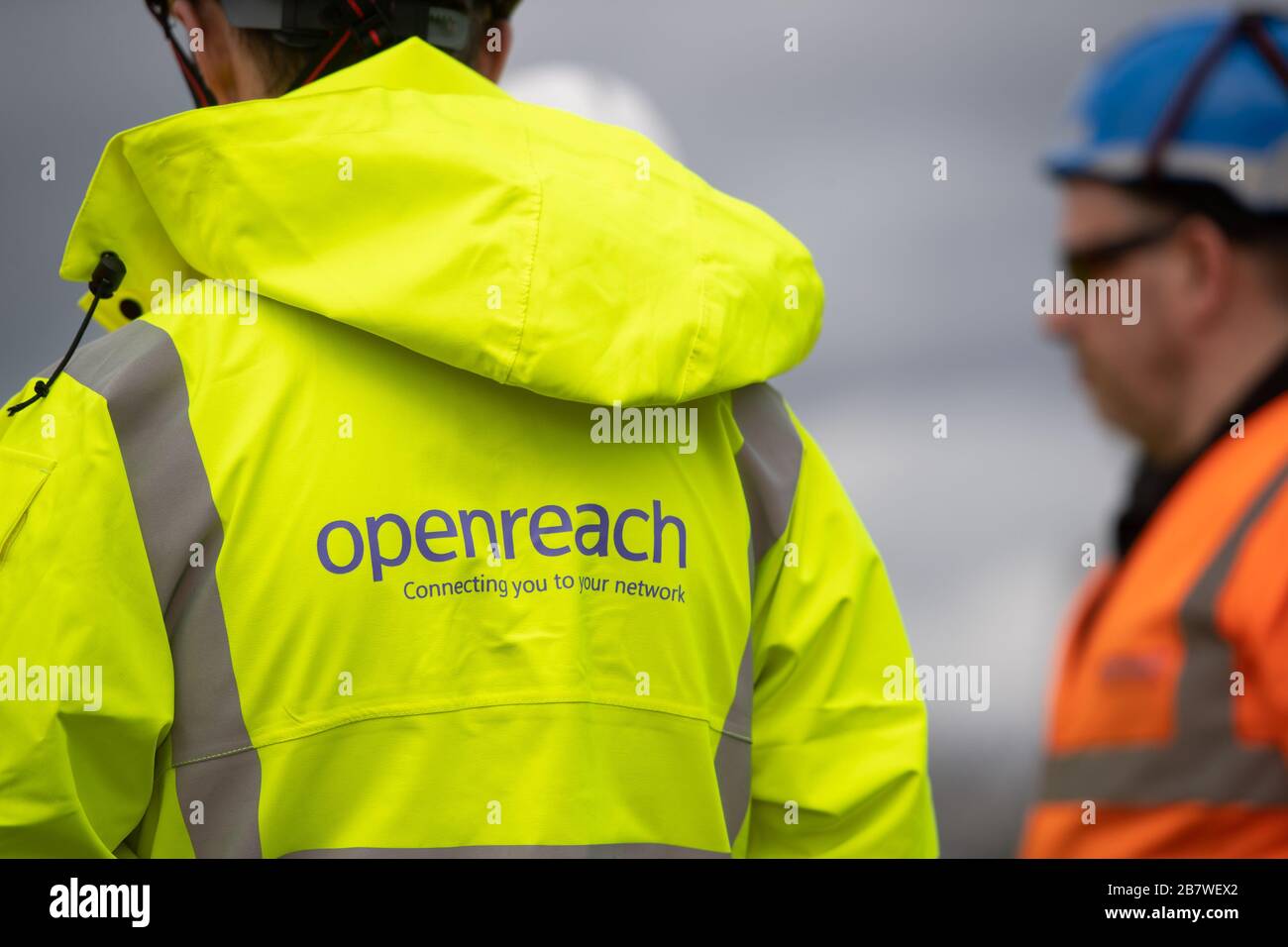 Openreach ingénieurs le centre de formation Openreach à Peterborough Banque D'Images