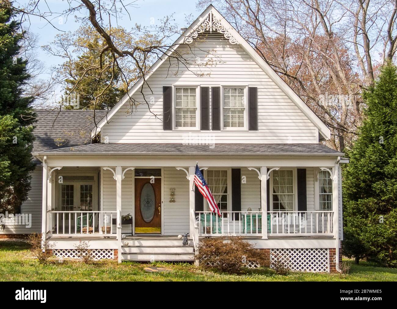 Architecture victorienne - Maison blanche Banque D'Images