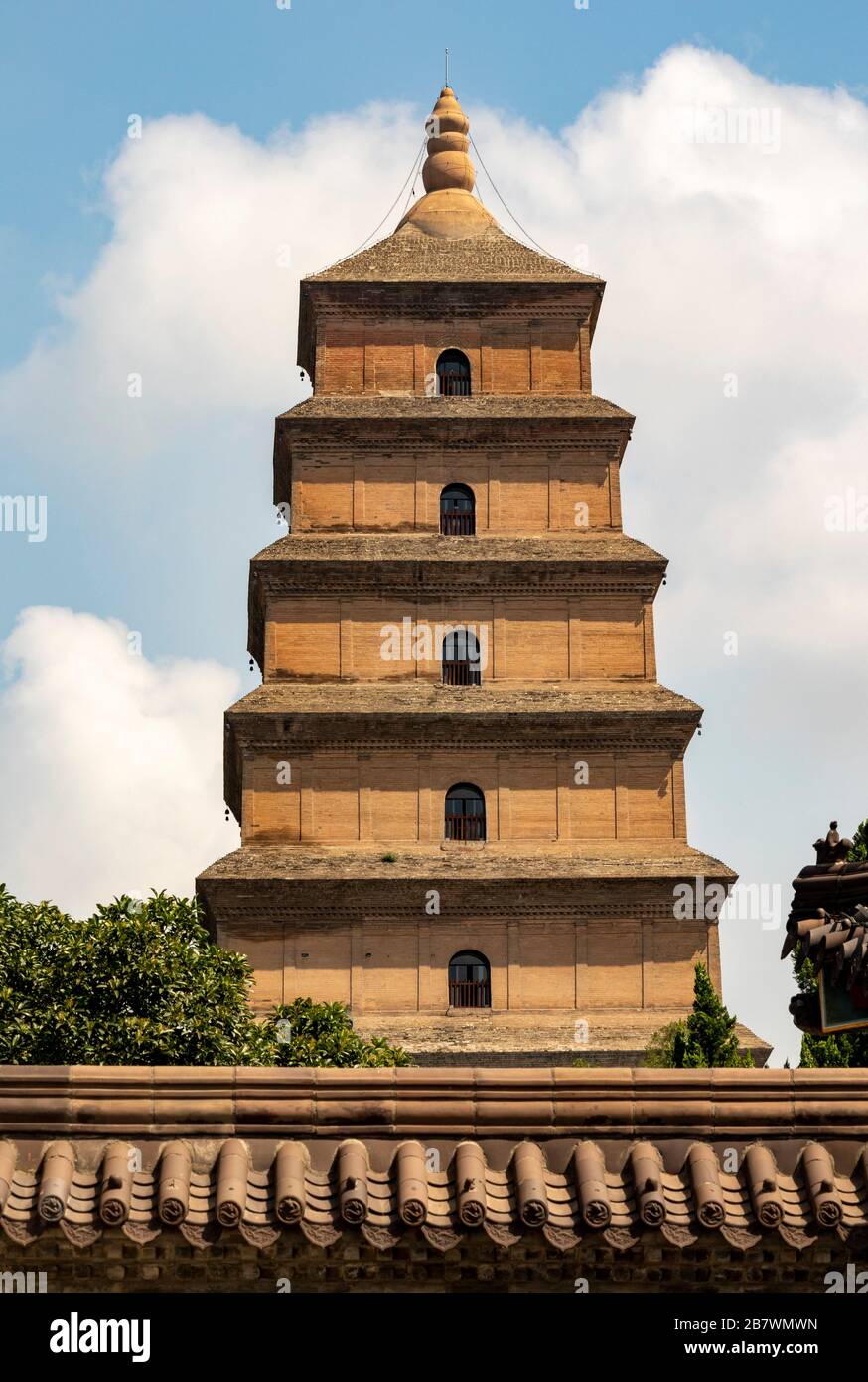 Pagode géante de l'OIE sauvage, Xizn, Chine Banque D'Images