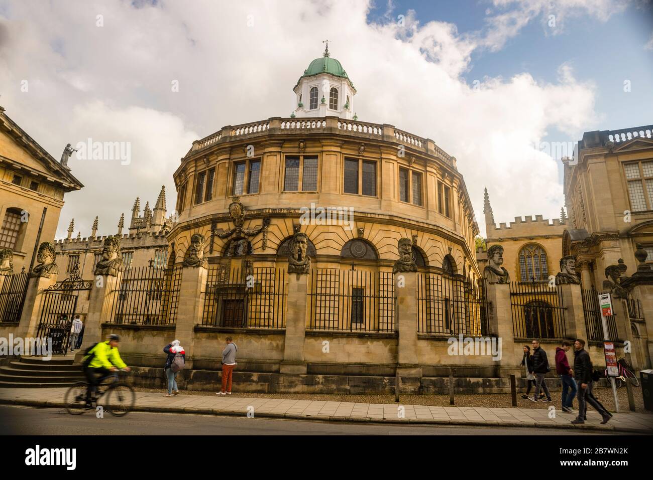 Le Sheldonian Theater à Oxford, en Angleterre, conçu par Christopher Wren pour l'Université d'Oxford. Banque D'Images