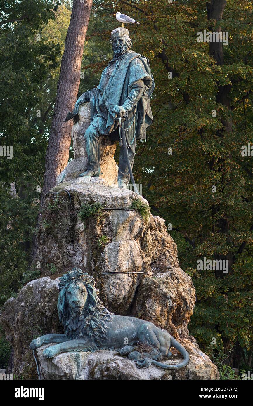 Monument de Giuseppe Garibaldi, 1807-1882, guérilla italienne, Venise, Vénétie, Italie Banque D'Images