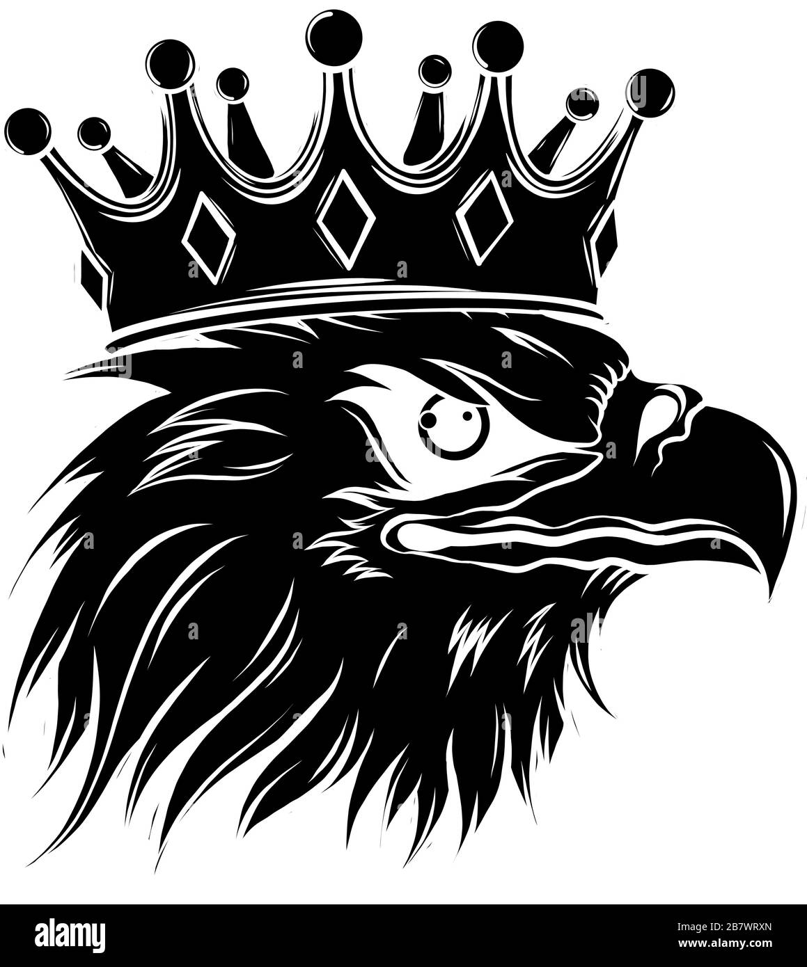 C'est une mascotte Eagle Head vector illustration Illustration de Vecteur