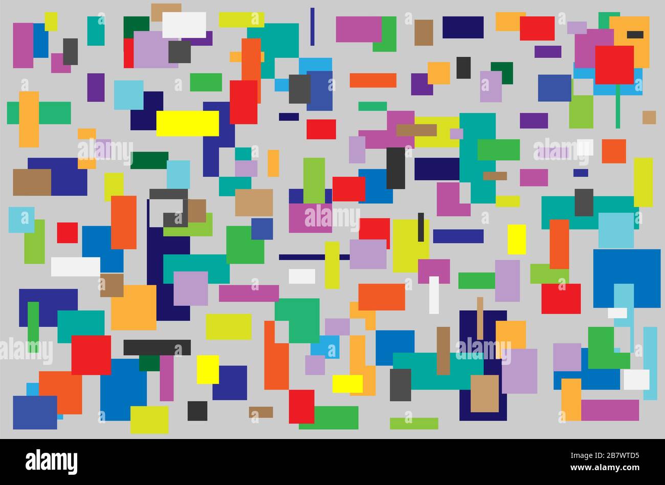 carrés abstraits en couleurs, illustration vectorielle Banque D'Images
