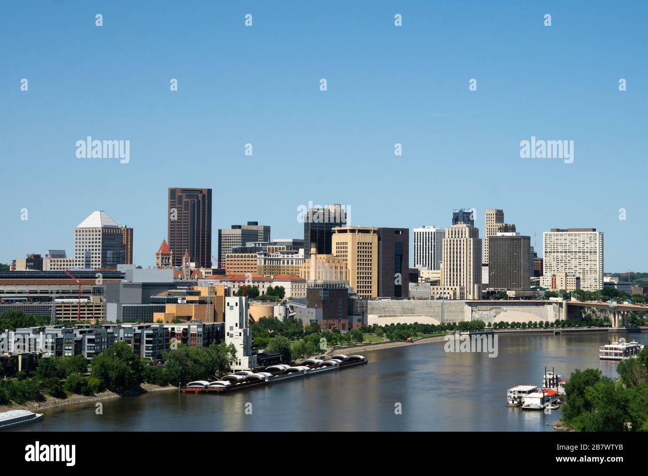 St. Paul Skyline au Minnesota en été Banque D'Images