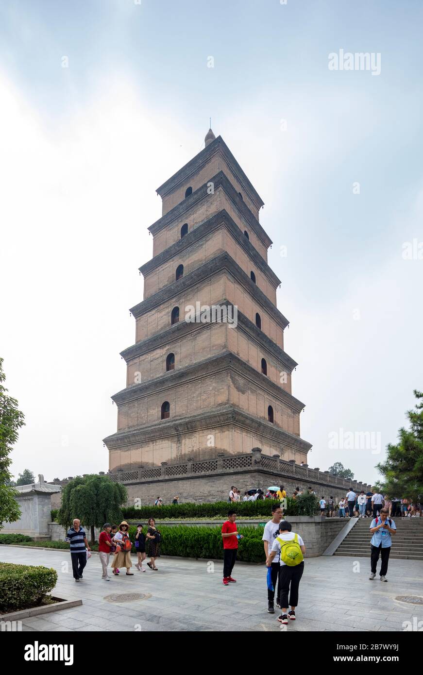 Giant Wild Goose Pagoda, Xian, Chine Banque D'Images