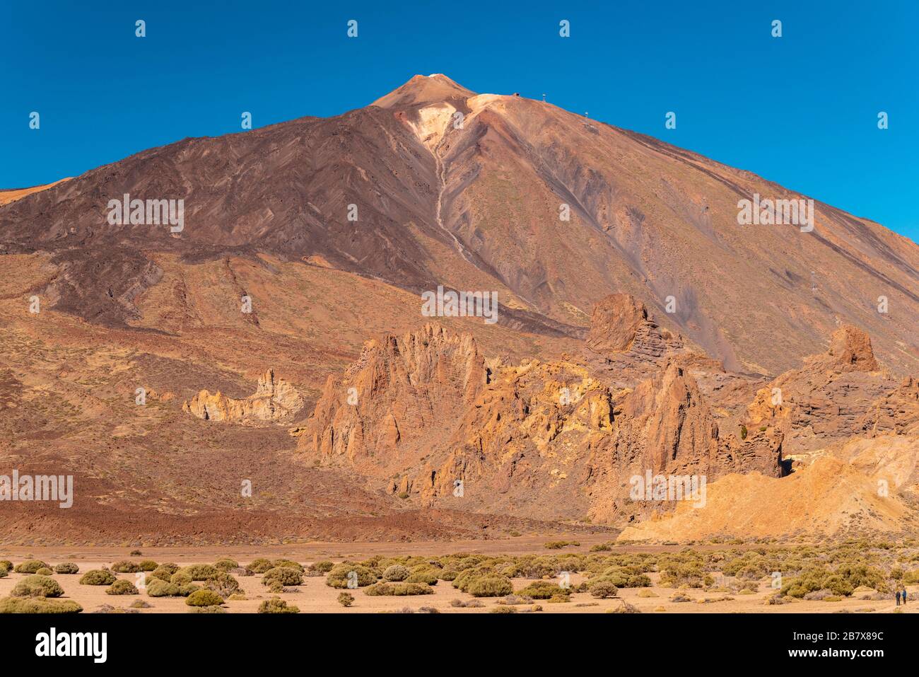 Le pic de la montagne El Teide avec le parc national en dessous Banque D'Images