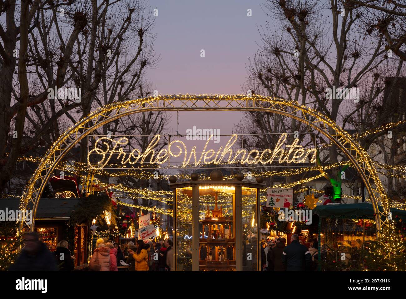 Marché de Noël, Limbourg an der Lahn, Hesse, Allemagne, Europe Banque D'Images
