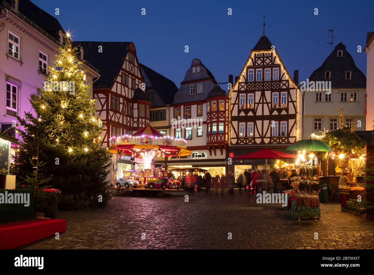 Marché de Noël dans la vieille ville, Limbourg an der Lahn, Hesse, Allemagne, Europe Banque D'Images