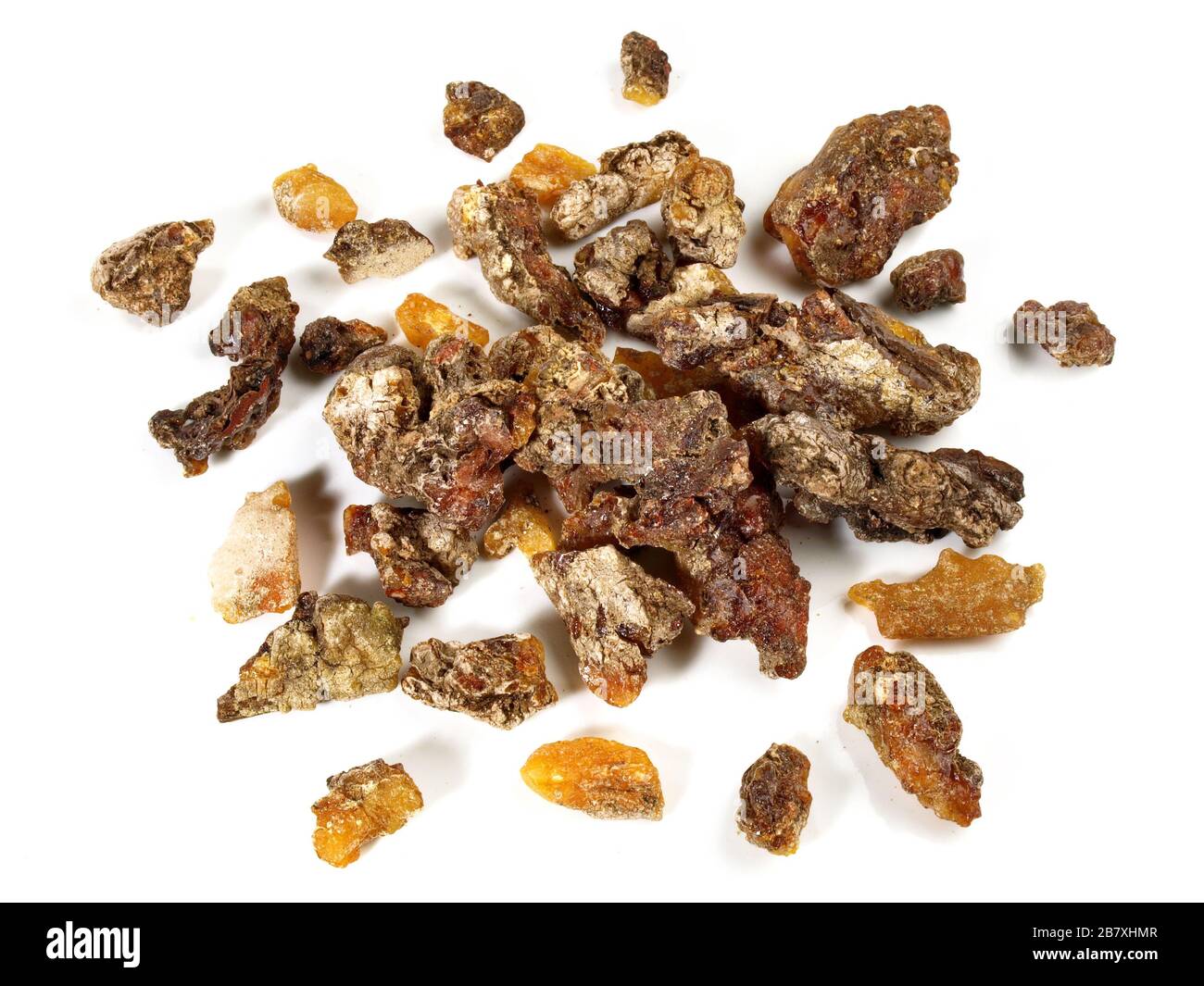 Encens marron sur fond blanc Banque D'Images