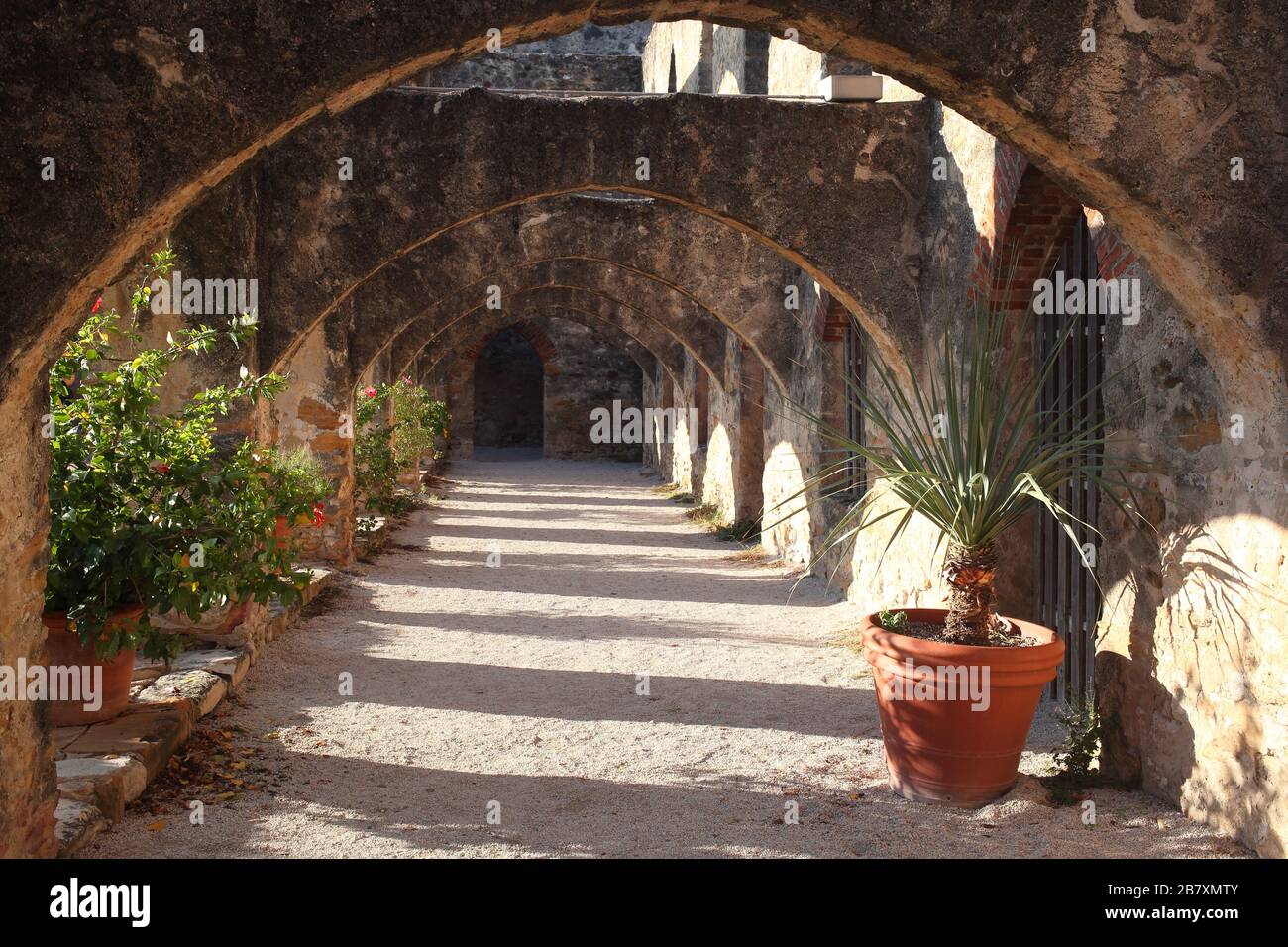 Mission espagnole San José y San Miguel de Aguayo Banque D'Images