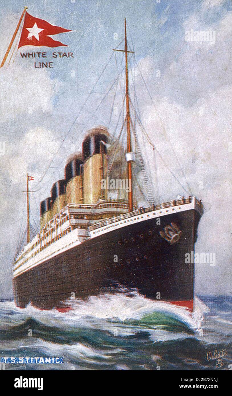 RMS TITANIC de la ligne White Star Banque D'Images