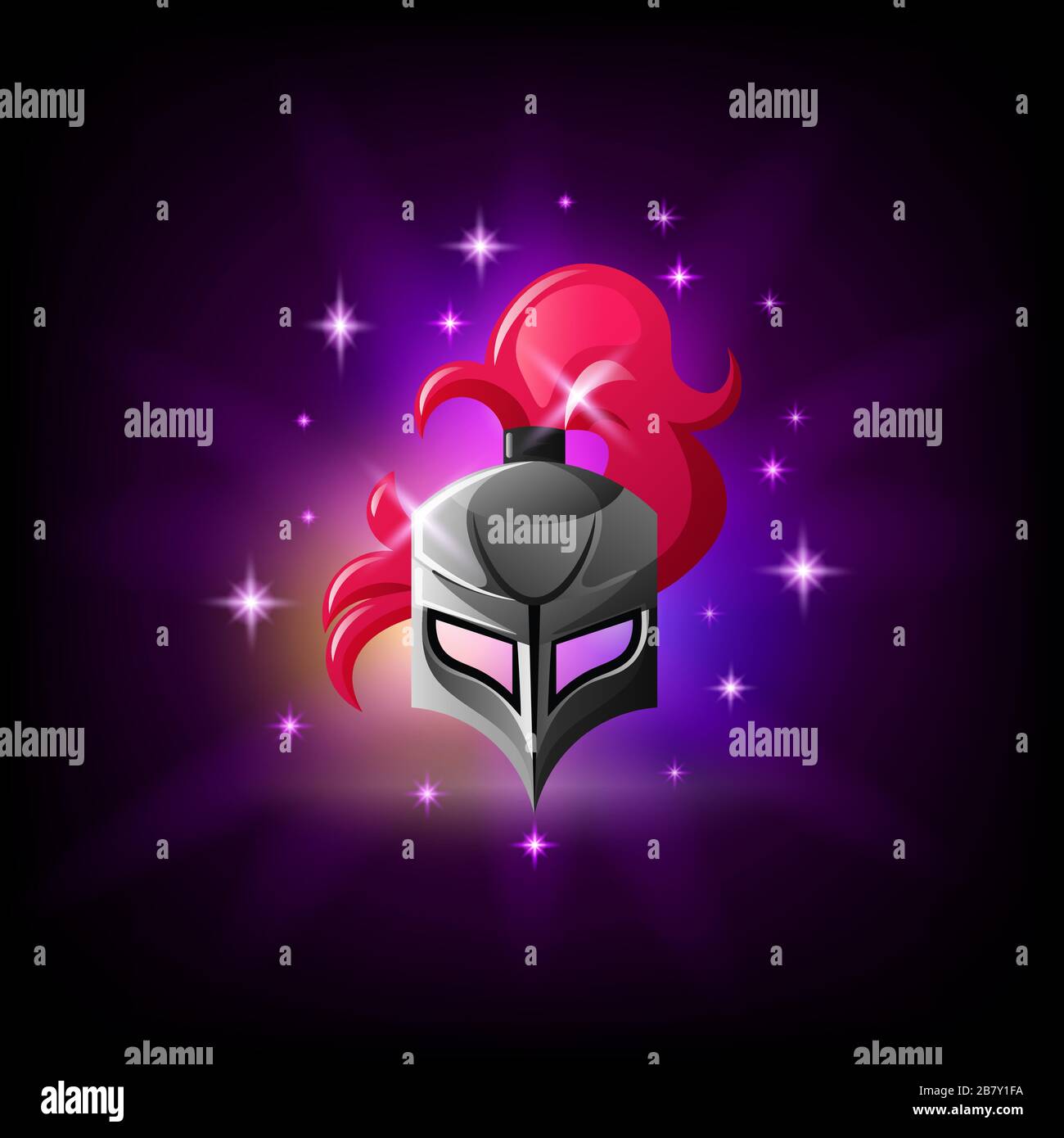 Icône en forme de casque tricot métallique pour machine à sous Illustration de Vecteur